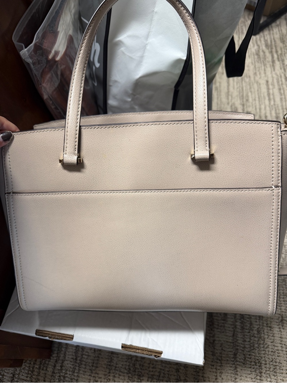 kate spade Pale Pink Leather Tote with Detachable Strap - Picture 6 of 6